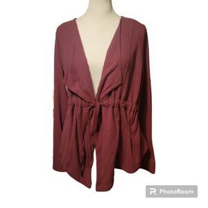 Knox Rose Women's Burgundy Cardigan Size Small